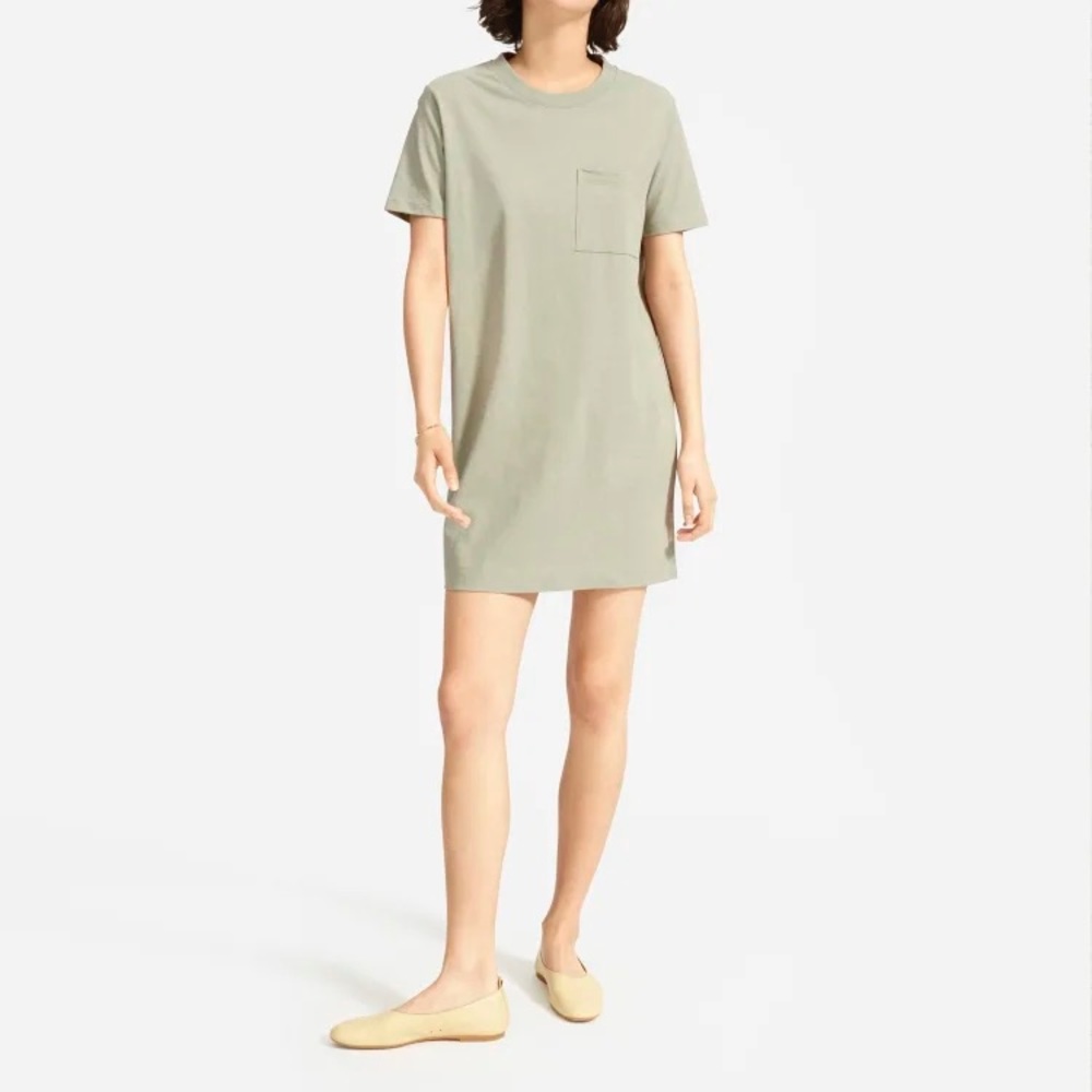 NWT Everlane The Weekend Tee Dress | M | Artichoke